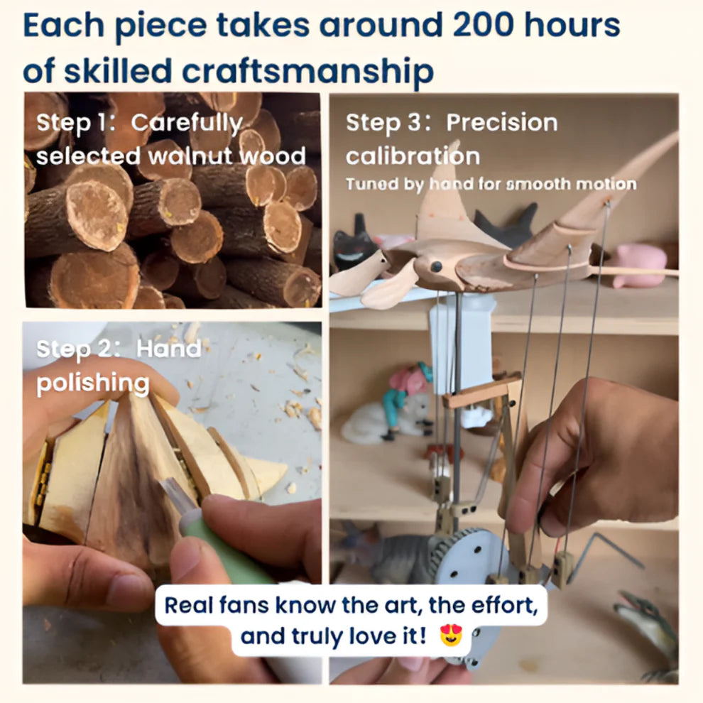 Handmade Wooden Manta Ray