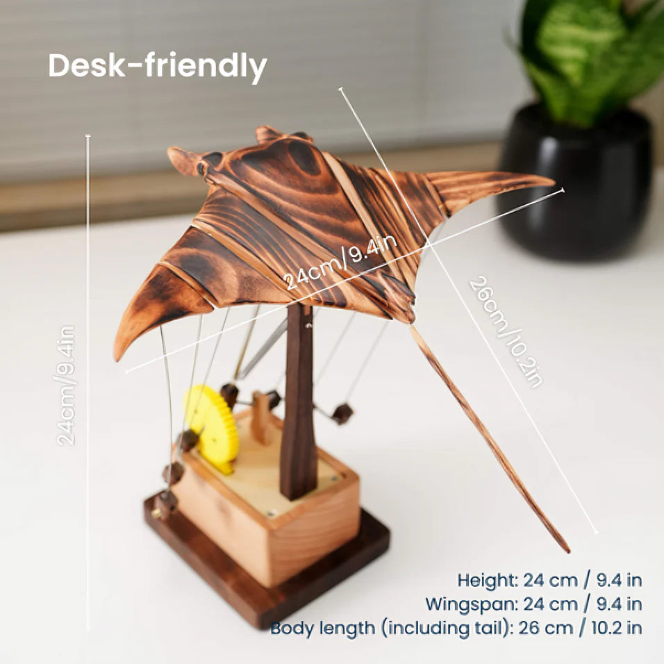Handmade Wooden Manta Ray